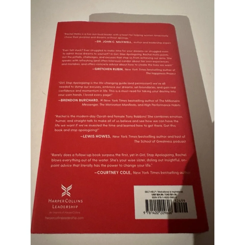 Girl Stop Apologizing by Rachel Hollis EC W/Dust Jacket‎ Hardcover Book